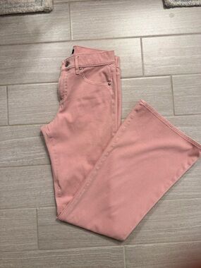 Express Women's Dusty Pink Wide-Leg Jeans